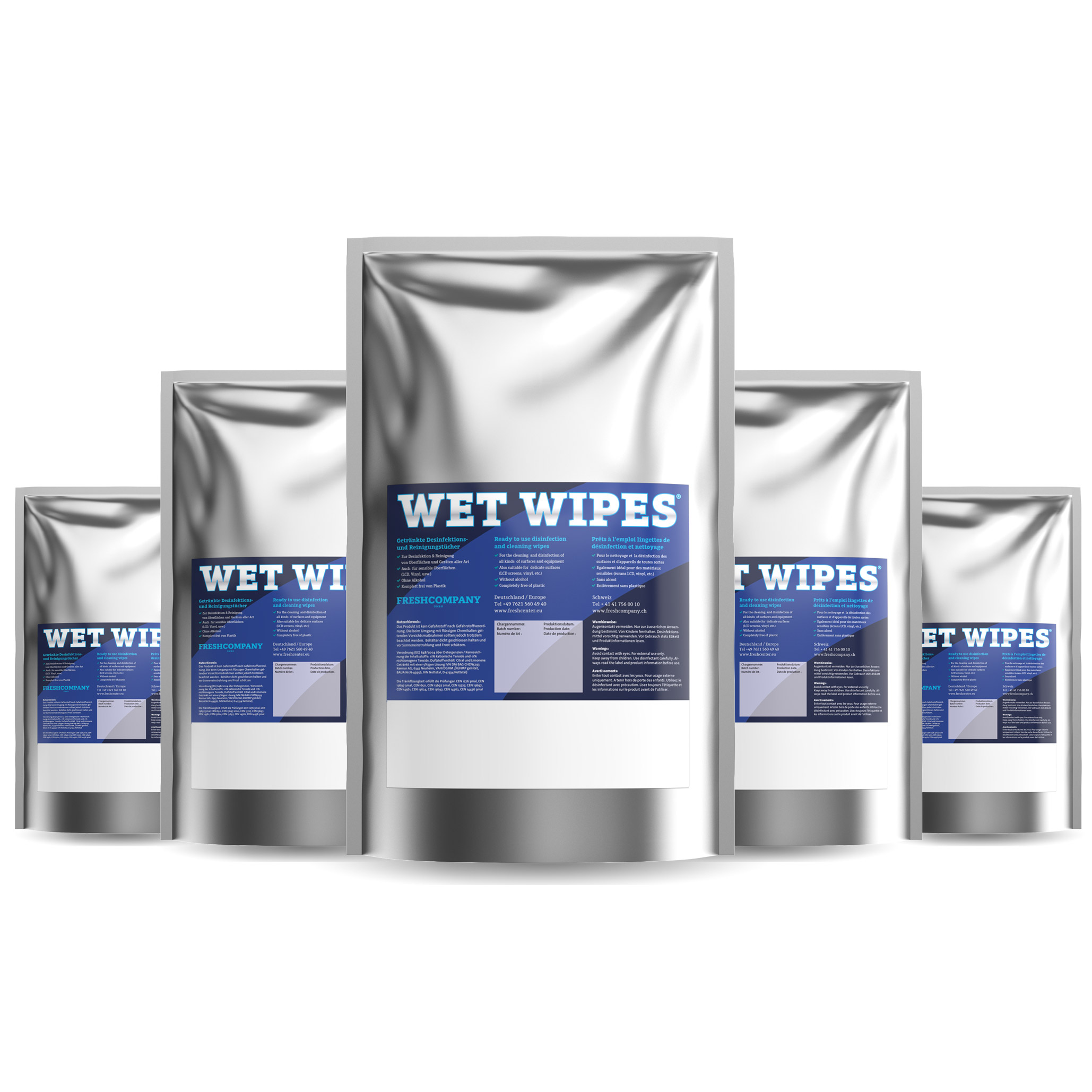 WET WIPES alkoholfreie Desinfektionstücher für Flächen und Geräte