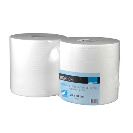 2 Putzrollen Venardo Maxi 2-lagig, Cellulose, Blatt :26cm x 38 cm, 880 Blatt
