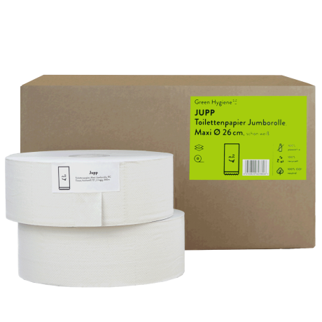 6 Öko Jumborollen-Toilettenpapier Green Hygiene Recycling 2-lagig  380 m