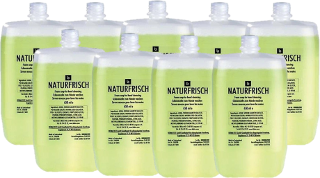 9x650ml Naturfrisch Schaumseife