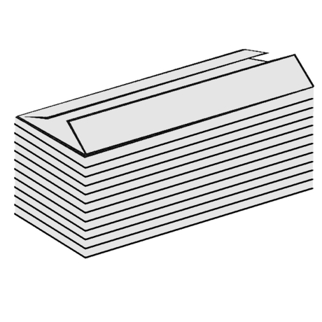 C-Falz  Faltpapierhandtücher RC Krepp 1-lagig  24,5 x 32cm 