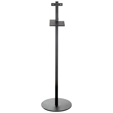 Desinfektionssständer mit Spender (schwarz) und Auffangschale für 0,7 L Händedesinfektion