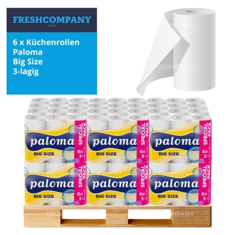 10 x 48 Küchenrollen Paloma Big Size 3-lagig