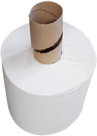 6 x Handtuchpapierrolle, Reinigungsrolle Midi, Kombihülse, 2-lagig, à 425 Blatt, 153 m