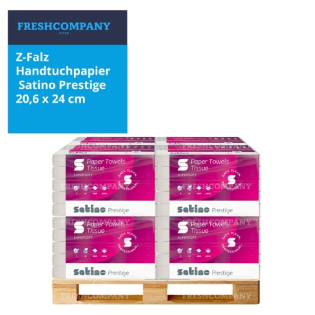 10 x 3750 Z-Falz Handtuchpapier Wepa Satino Prestige 20,6 x 24 cm
