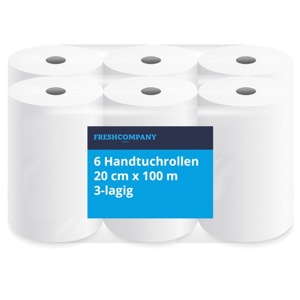 6 Handtuchrollen, CWS Papierhandtuchrolle Zellstoff 3-lagig