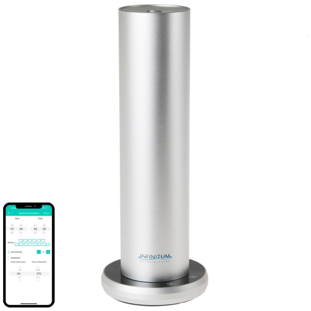 Heidi - Duftgerät Aroma-Diffuser wasserlos Aluminium bis 100 m² silber